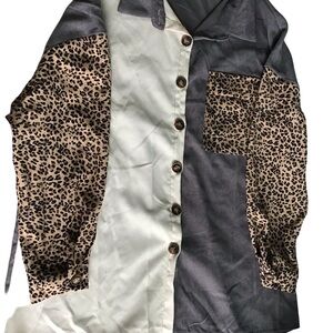 SHEIN corduroy button up women’s shirt size large